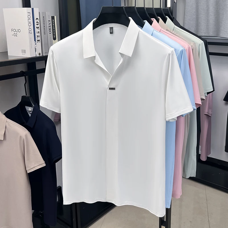 Men'S Polo Formal Wear - Męska koszula biznesowa z krótkim rękawem,