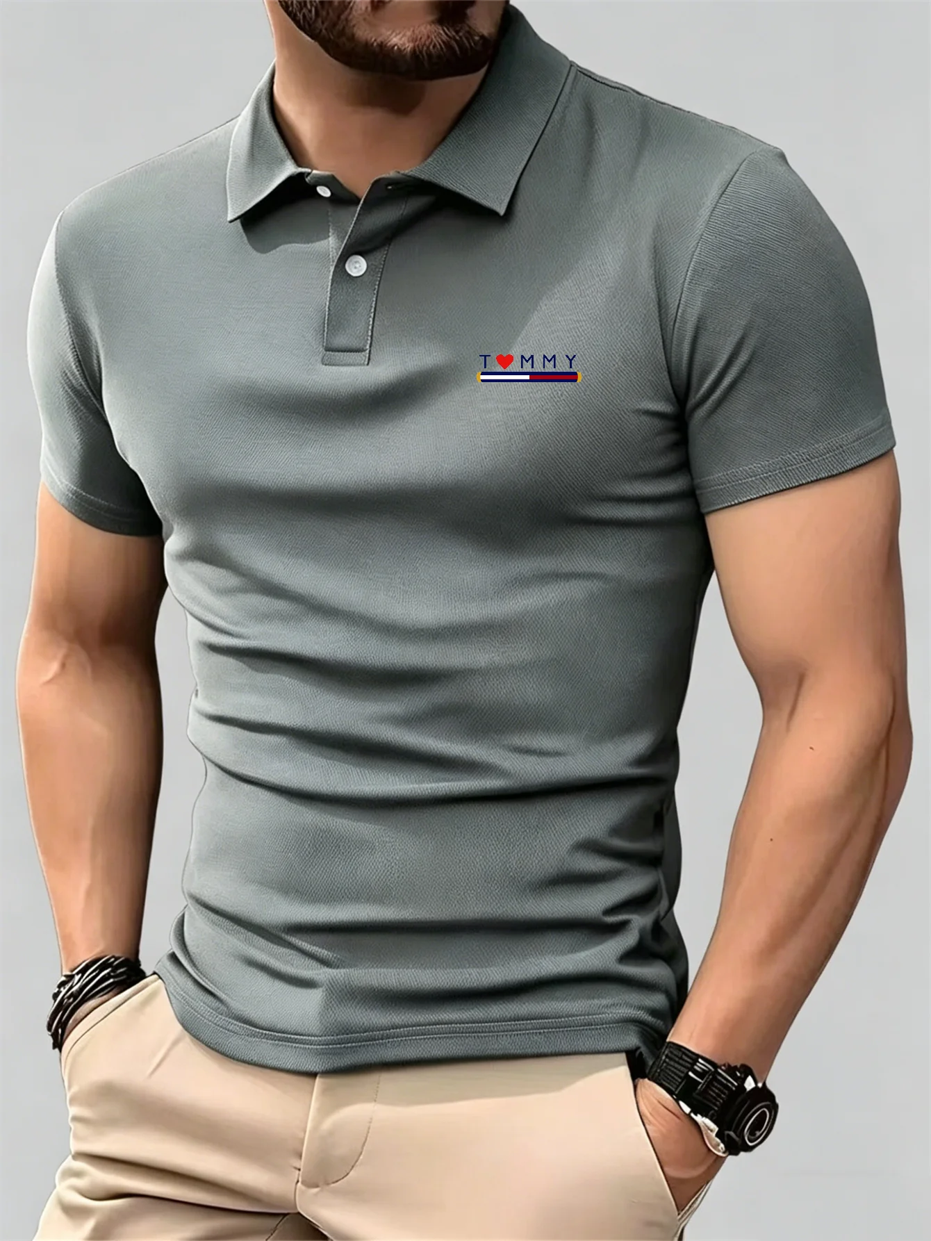Men Formal Wear Pinterest - Nowa oddychająca koszulka polo z krótkim