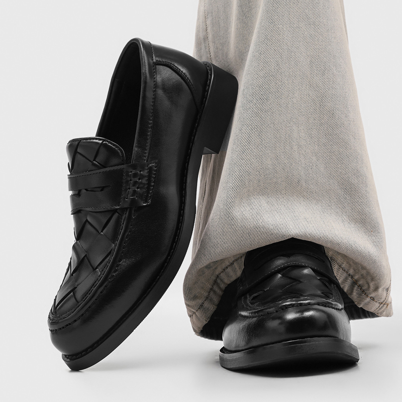 Formal Men Daily Wear Shoes - Męskie ręcznie robione tkane mokasyny penny