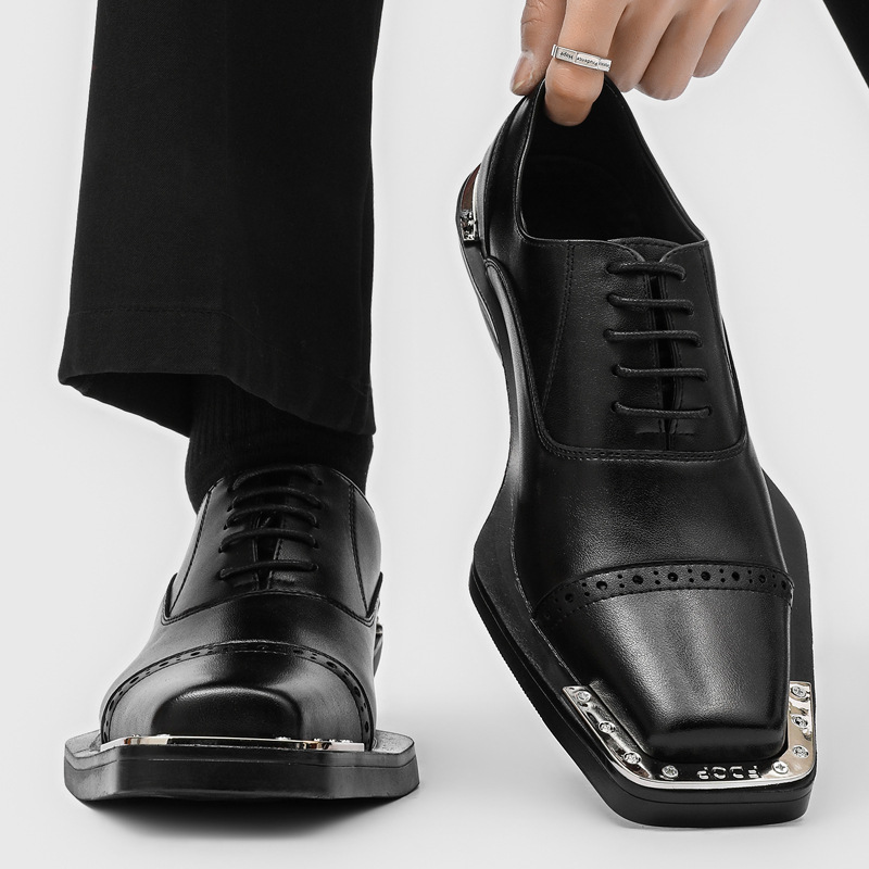 Men Formal Wear Look - Męskie skórzane buty - elegancki styl