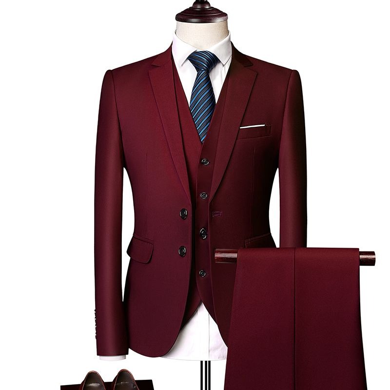 Men Formal Wear Wedding Guest - Męski garnitur w stylu koreańskim, dopasowany