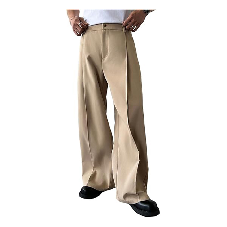 Men Formal Wear Pinterest - Męskie spodnie garniturowe o prostym kroju,