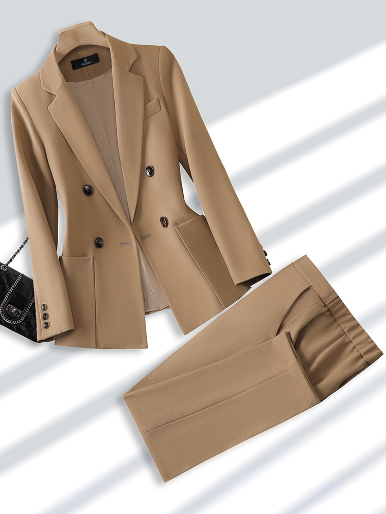 Men Formal Wear For Summer - Modny damski garnitur ze spodniami formalny