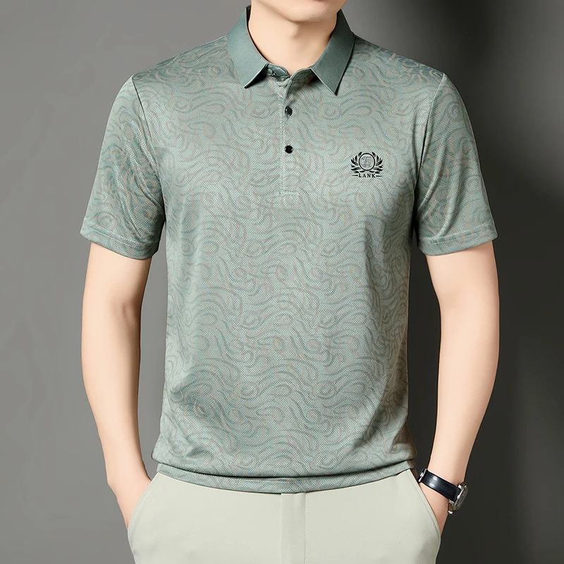 Men'S Polo Formal Wear - Męska koszulka polo z nadrukiem, elegancka,