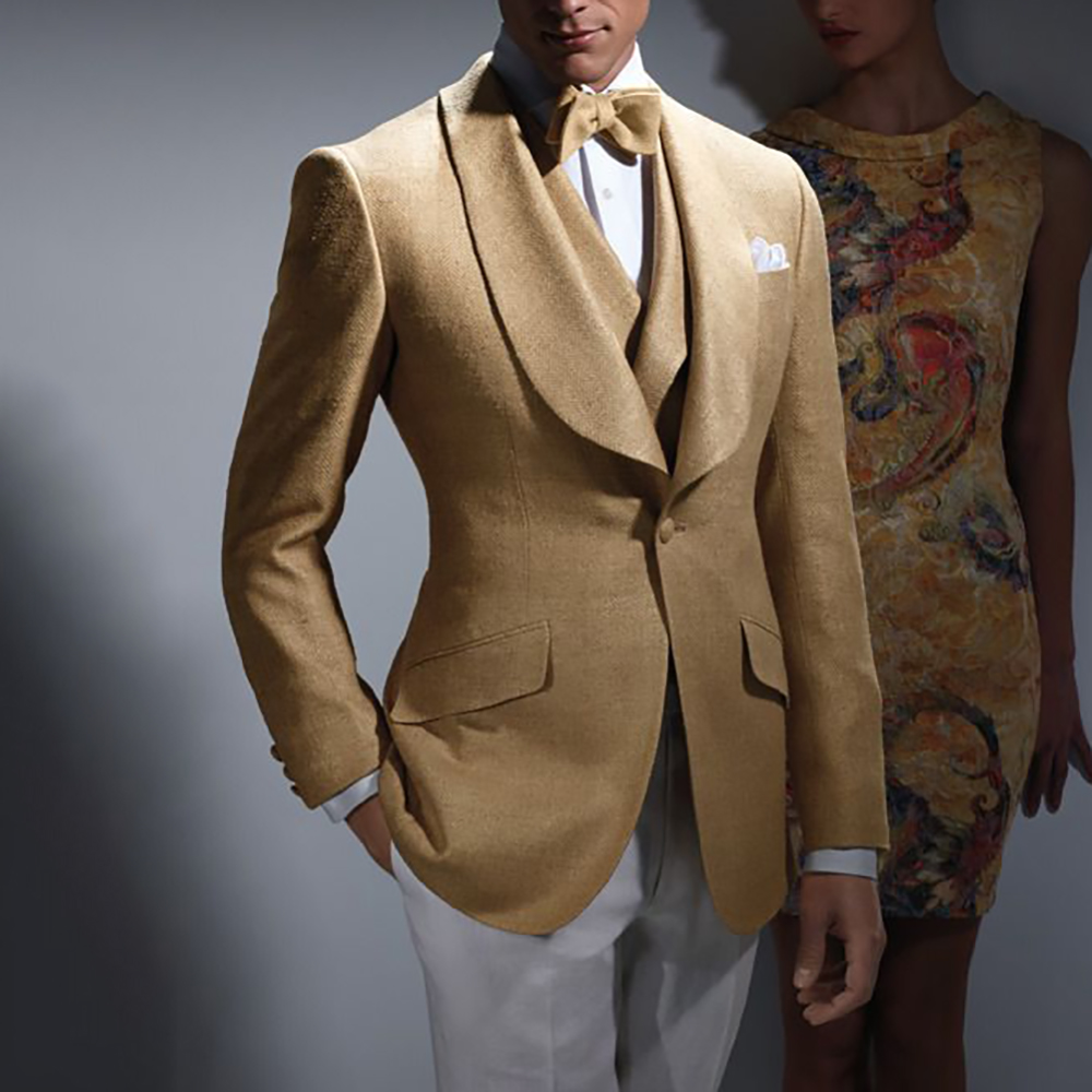 Men Formal Wear Wedding Guest - Męski garnitur slim fit 3-częściowy (marynarka+kamizelka+spodnie)