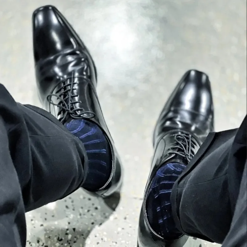 Men Formal Wear Pinterest - Męskie skarpetki w paski, ultracienkie jedwabne