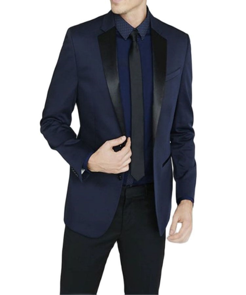 Men Formal Wear With Tie - Najnowszy drużbowie wycięcie czarne klapy smoking
