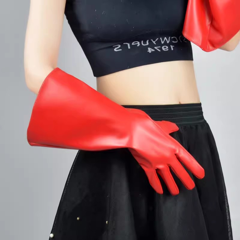 Formal Glove Leather - Damskie rękawiczki z szerokimi rękawami z