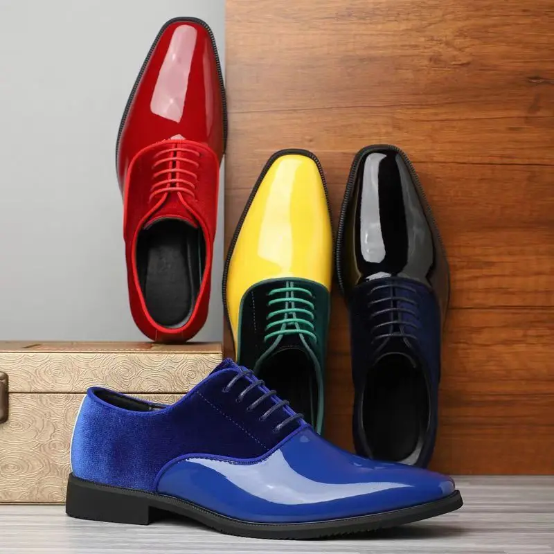 Men'S Formal Party Wear Shoes - Męskie buty wizytowe Oxford z kontrastowymi