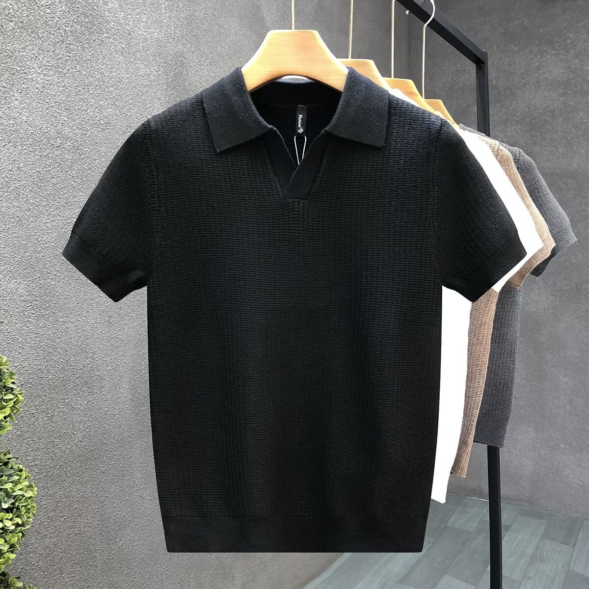 Men'S Polo Formal Wear - Męski sweter z dzianiny z kołnierzykiem