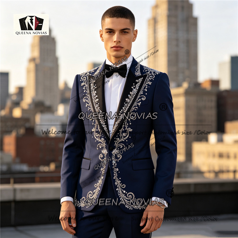 Formal Men Party Wear Jacket - Męski garnitur smokingowy slim fit z