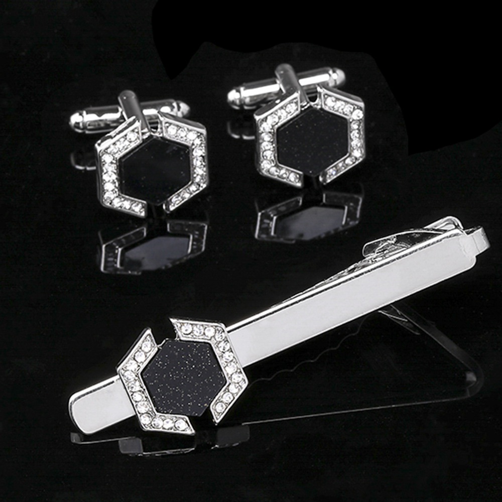 1 SZT. Geometryczne spinki do  – Men Formal Wear With Tie recenzja i cena