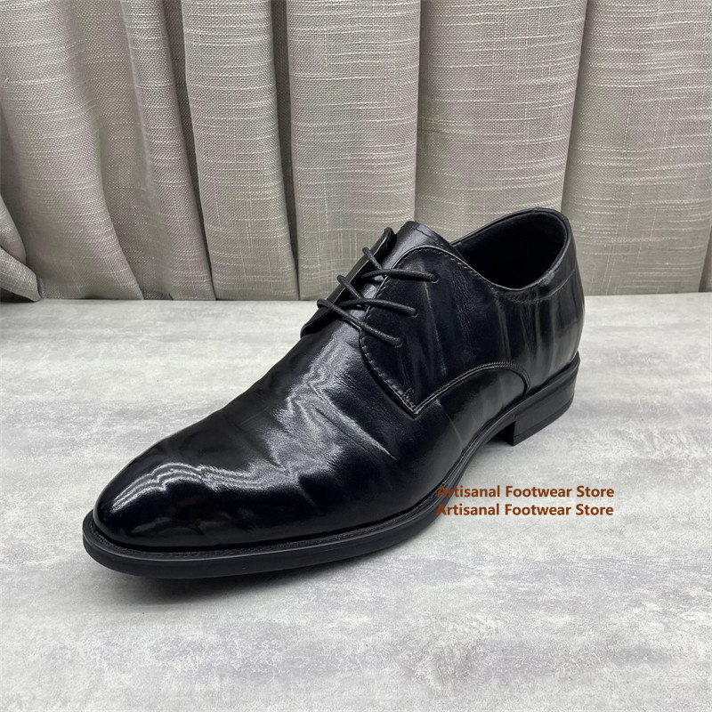 Męskie czarne skórzane oksford – Formal Men Daily Wear Shoes recenzja i cena