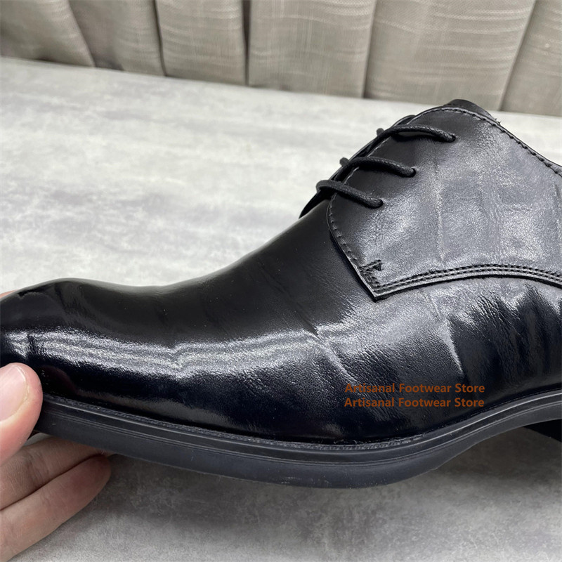 Męskie czarne skórzane oksford – Formal Men Daily Wear Shoes recenzja i cena