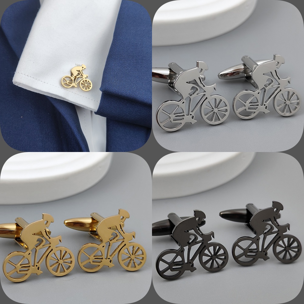 Pozłacane spinki do mankietów  – Men Formal Wear With Tie recenzja i cena