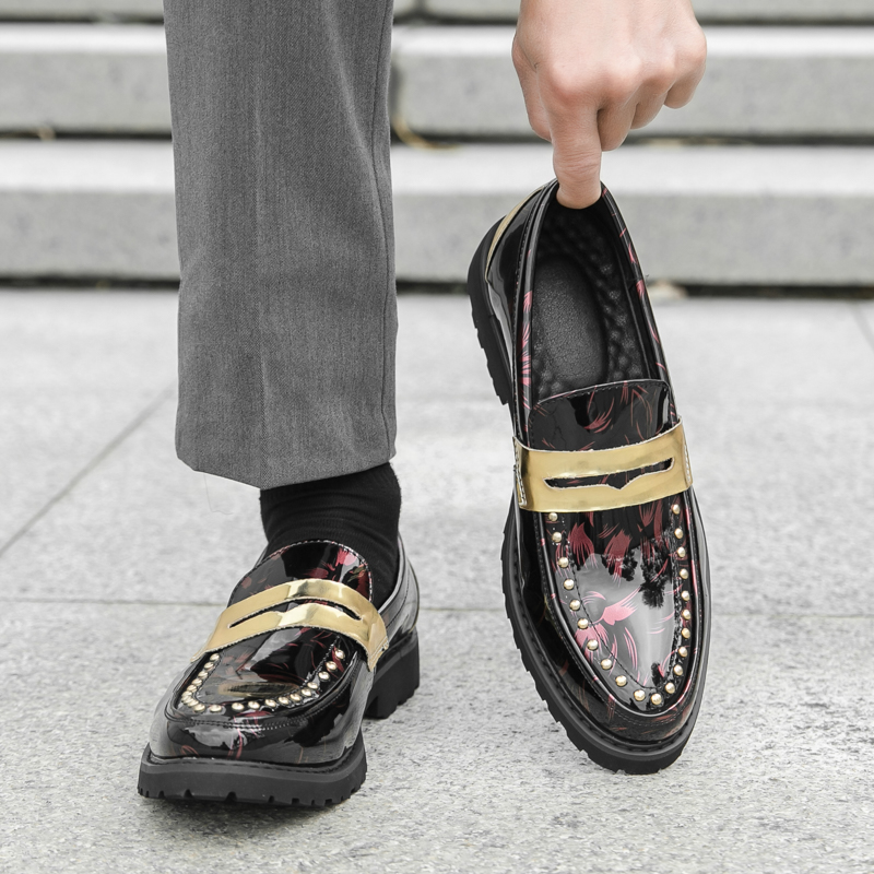 Męskie modne mokasyny PU gruba – Men'S Formal Party Wear Shoes recenzja i cena
