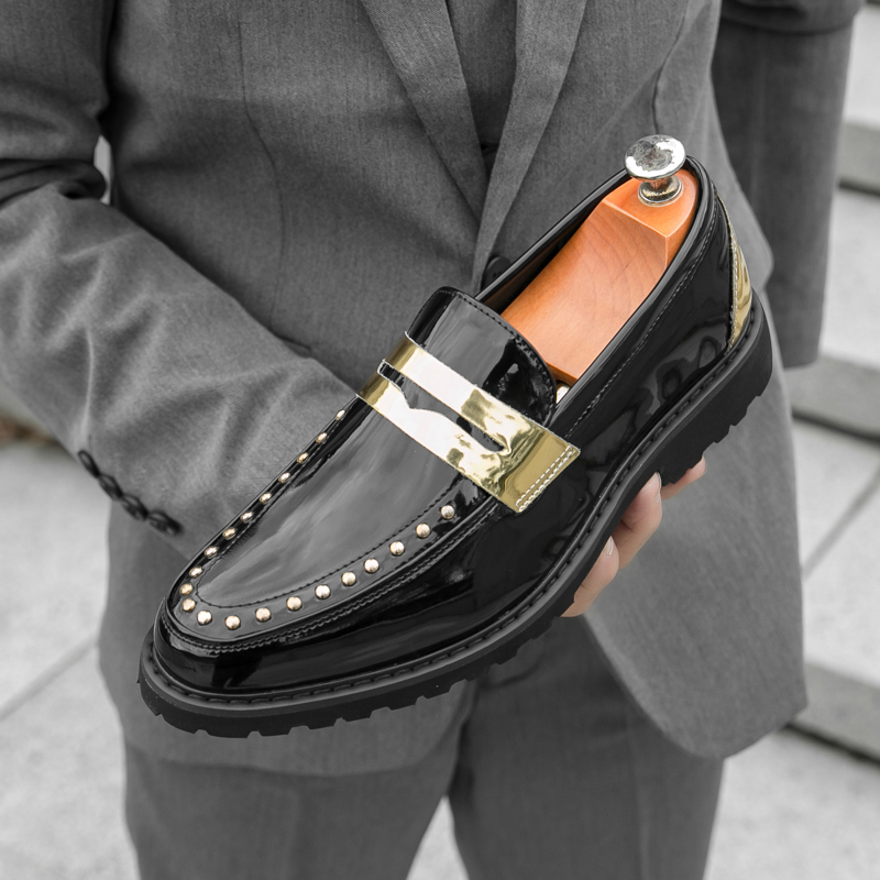 Męskie modne mokasyny PU gruba – Men'S Formal Party Wear Shoes recenzja i cena