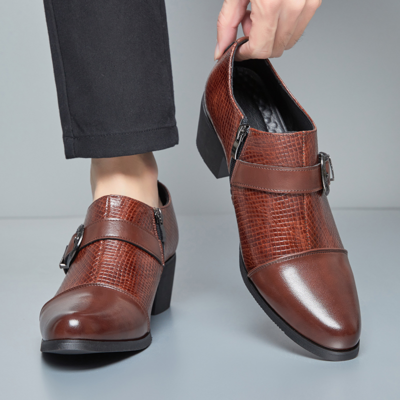 Męskie skórzane buty na wysoki – Men'S Formal Style recenzja i cena