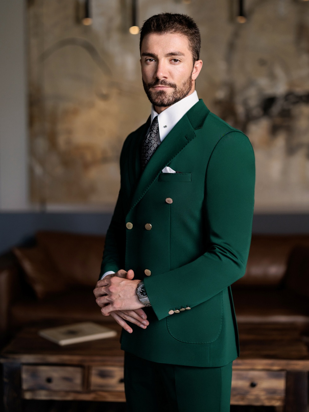 Zielony elegancki męski garnit – Formal Men Party Wear Jacket recenzja i cena