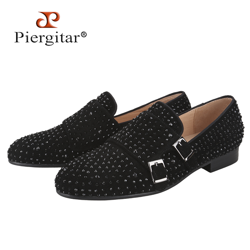 Piergitar New Black Suede Men  – Men'S Formal Party Wear Shoes recenzja i cena