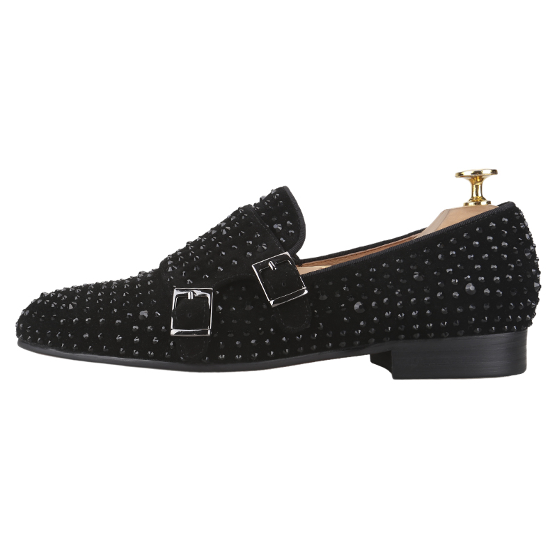 Piergitar New Black Suede Men  – Men'S Formal Party Wear Shoes recenzja i cena