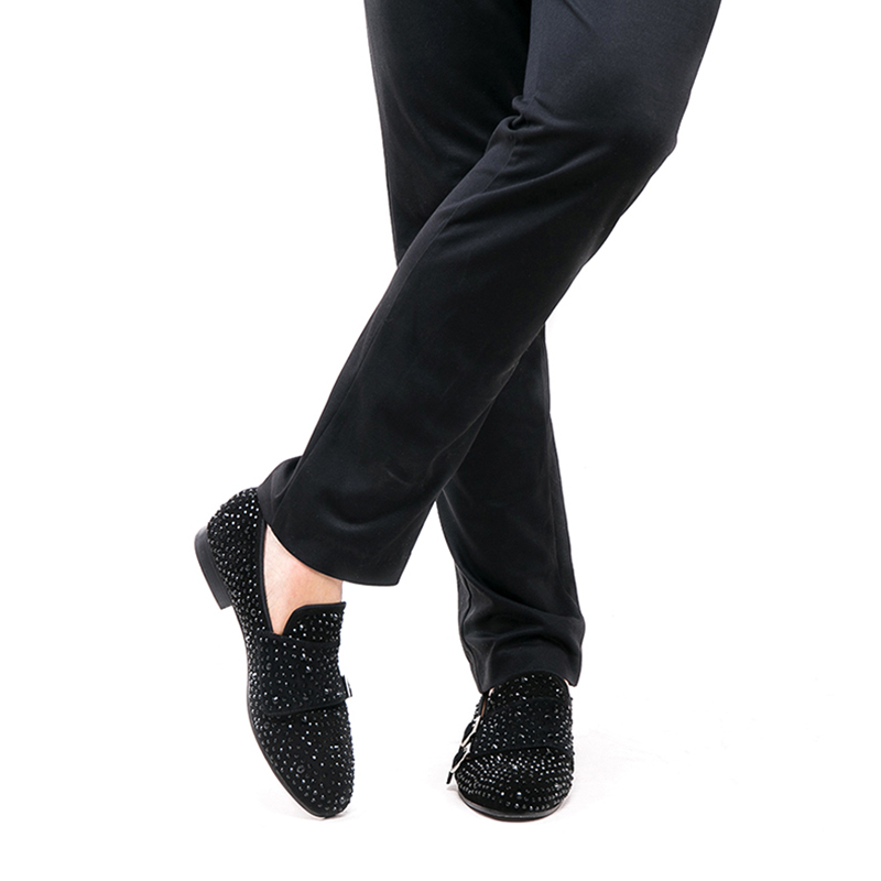 Piergitar New Black Suede Men  – Men'S Formal Party Wear Shoes recenzja i cena