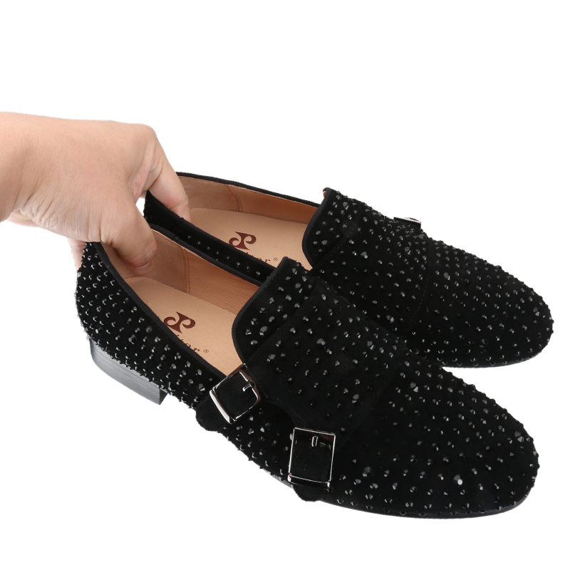 Piergitar New Black Suede Men  – Men'S Formal Party Wear Shoes recenzja i cena