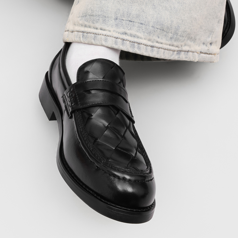 Męskie ręcznie robione tkane m – Formal Men Daily Wear Shoes recenzja i cena