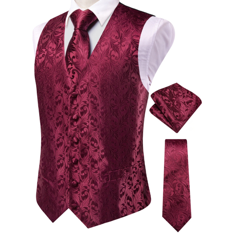 VerveRow Męski Bordowy Garnitu – Men Formal Wear With Tie recenzja i cena