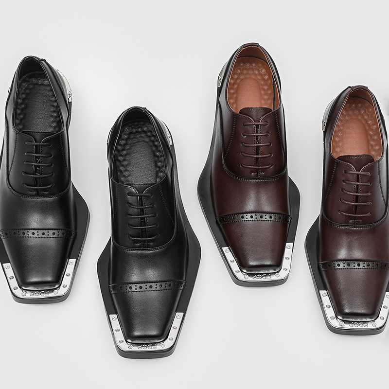 Męskie skórzane buty - eleganc – Men Formal Wear Look recenzja i cena