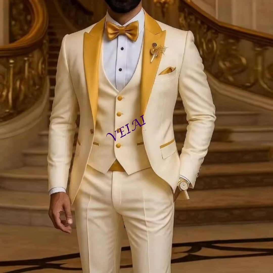 Złoty Kołnierz na Zamówienie,  – Men Formal Wear Vest recenzja i cena