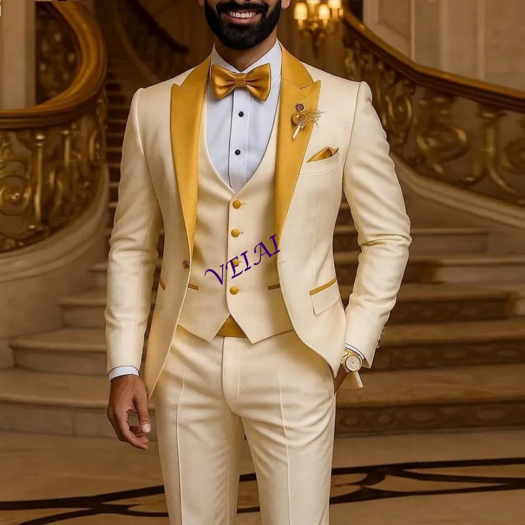 Złoty Kołnierz na Zamówienie,  – Men Formal Wear Vest recenzja i cena