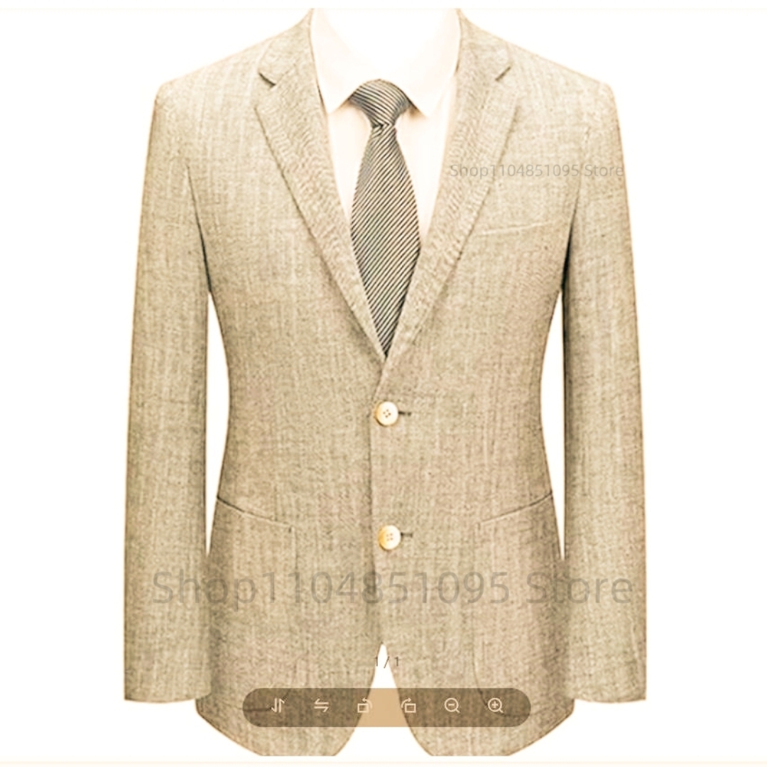 Męska marynarka lniana slim fi – Men Formal Wear For Summer recenzja i cena