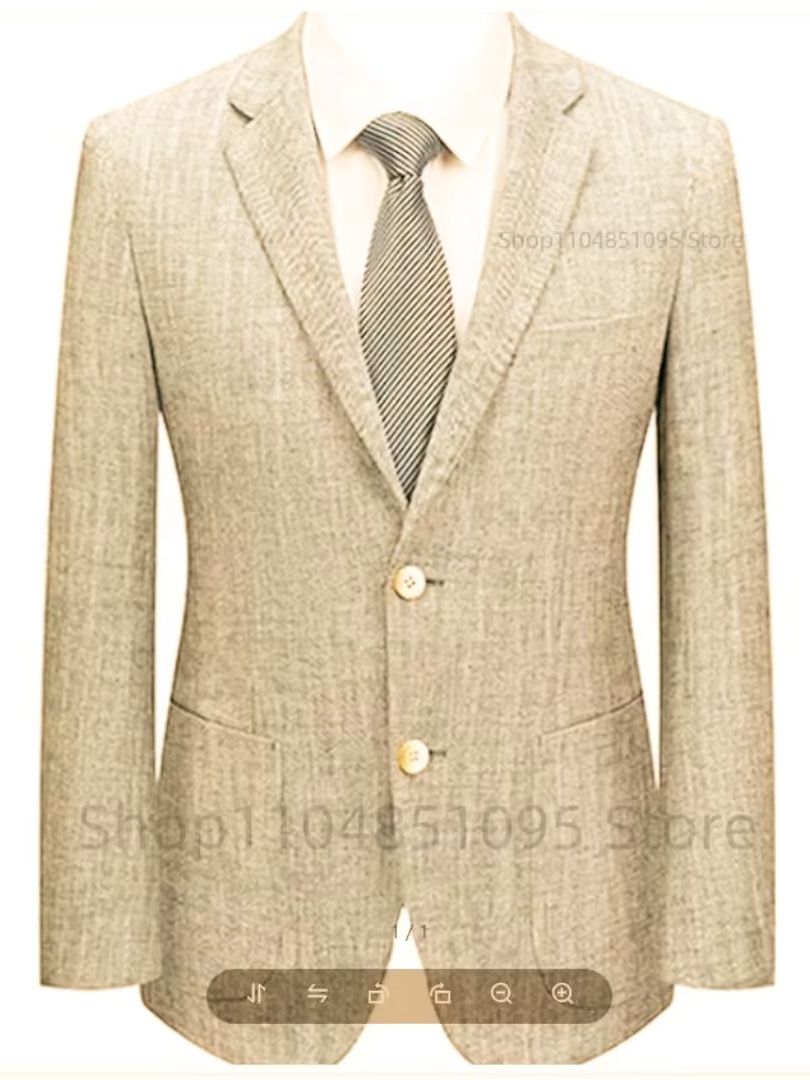 Męska marynarka lniana slim fi – Men Formal Wear For Summer recenzja i cena