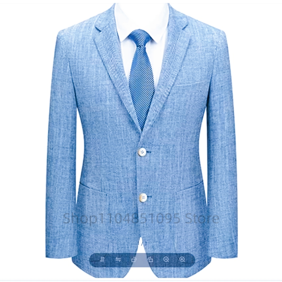 Męska marynarka lniana slim fi – Men Formal Wear For Summer recenzja i cena