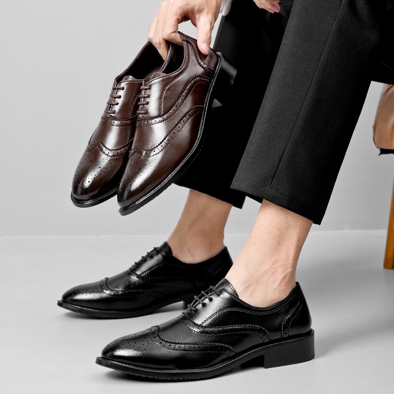 Eleganckie skórzane buty męski – Men Formal Wear For Summer recenzja i cena