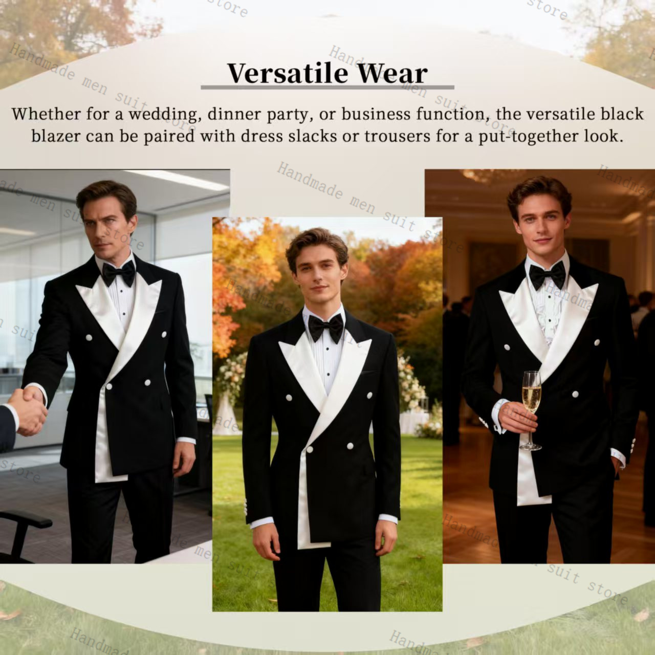Męskie garnitury jesienne 2-cz – Men Formal Wear Wedding Guest recenzja i cena