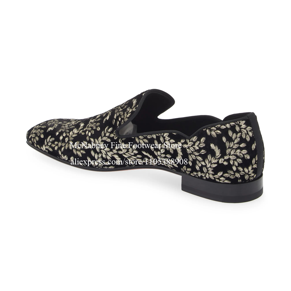 Czarne aksamitne wsuwane mokas – Men'S Formal Party Wear Shoes recenzja i cena