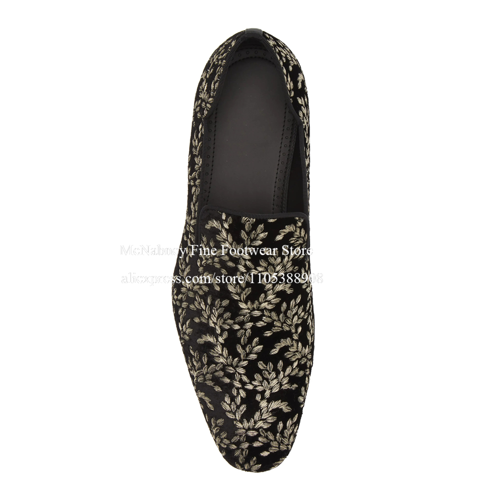 Czarne aksamitne wsuwane mokas – Men'S Formal Party Wear Shoes recenzja i cena