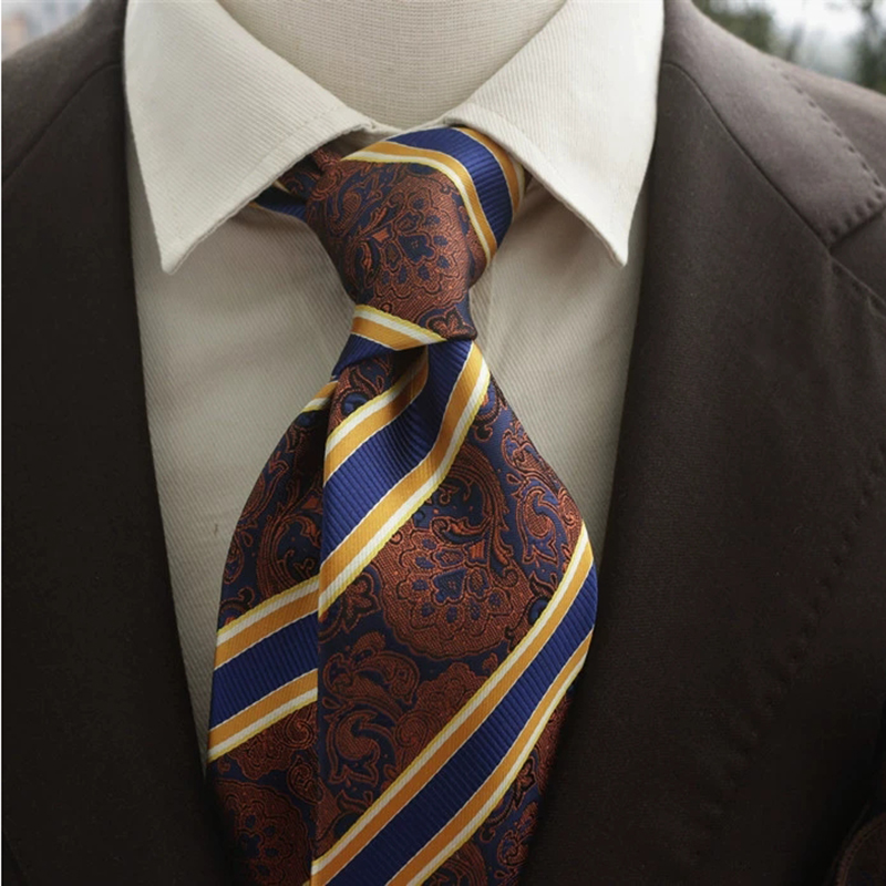 Nowe modne granatowe brązowe k – Men Formal Wear With Tie recenzja i cena