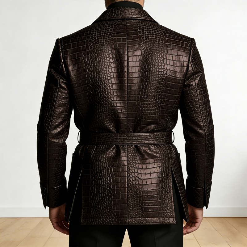    Męska skórzana marynarka z – Formal Men Party Wear Jacket recenzja i cena