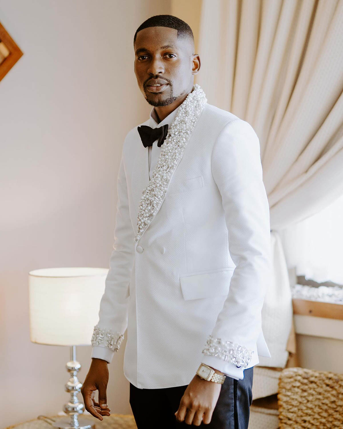 Białe męskie smokingi ślubne 2 – Men Formal Wear Wedding Guest recenzja i cena