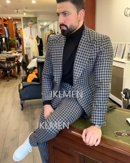 Houndstooth garnitury męskie 2 – Men'S Formal Wear In Wedding recenzja i cena
