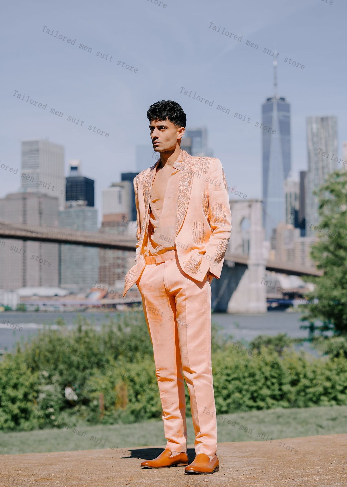 Luksusowy Garnitur Męski z Kry – Men Formal Wear Wedding Guest recenzja i cena