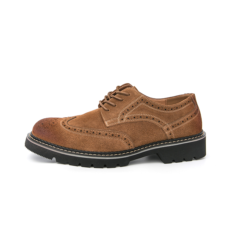 Męskie brązowe zamszowe oksfor – Formal Men Daily Wear Shoes recenzja i cena